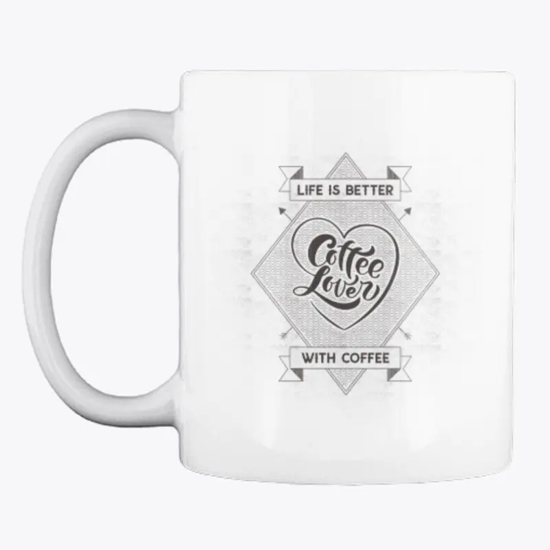 Life is Better With Coffee Vintage Print