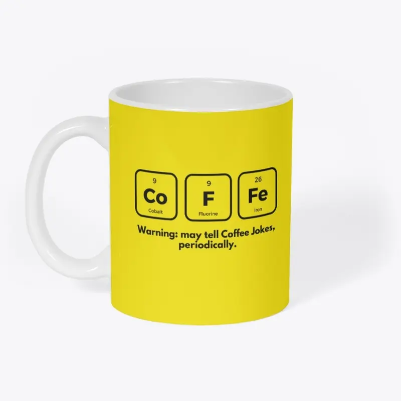 Periodic Table of Coffee Humor-B-W