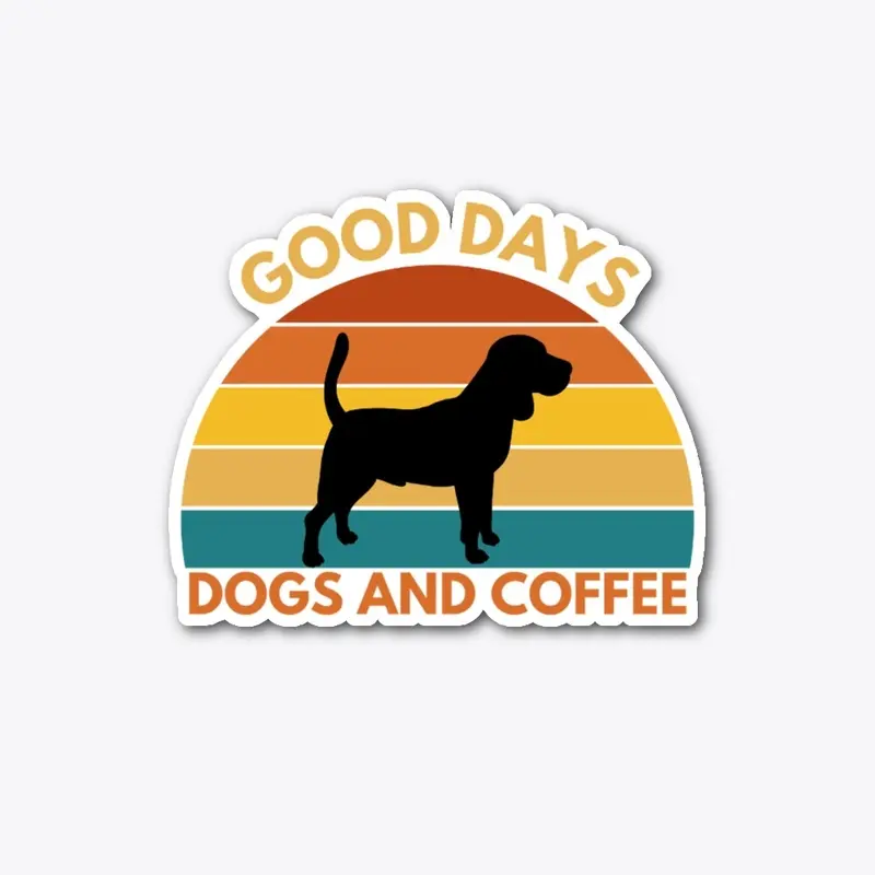 Good Days. Dogs and Coffee-Beagle