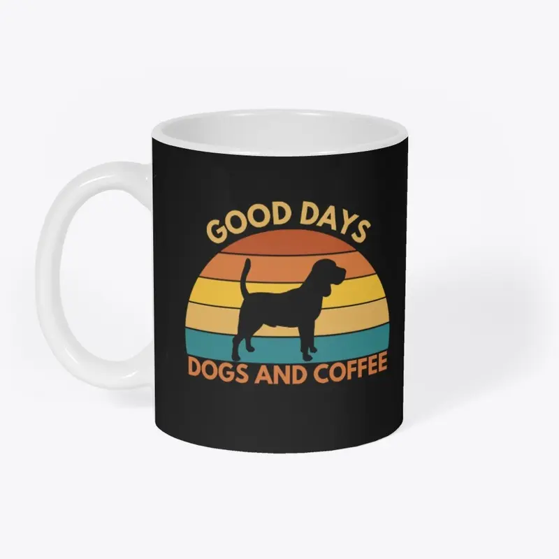 Good Days. Dogs and Coffee-Beagle