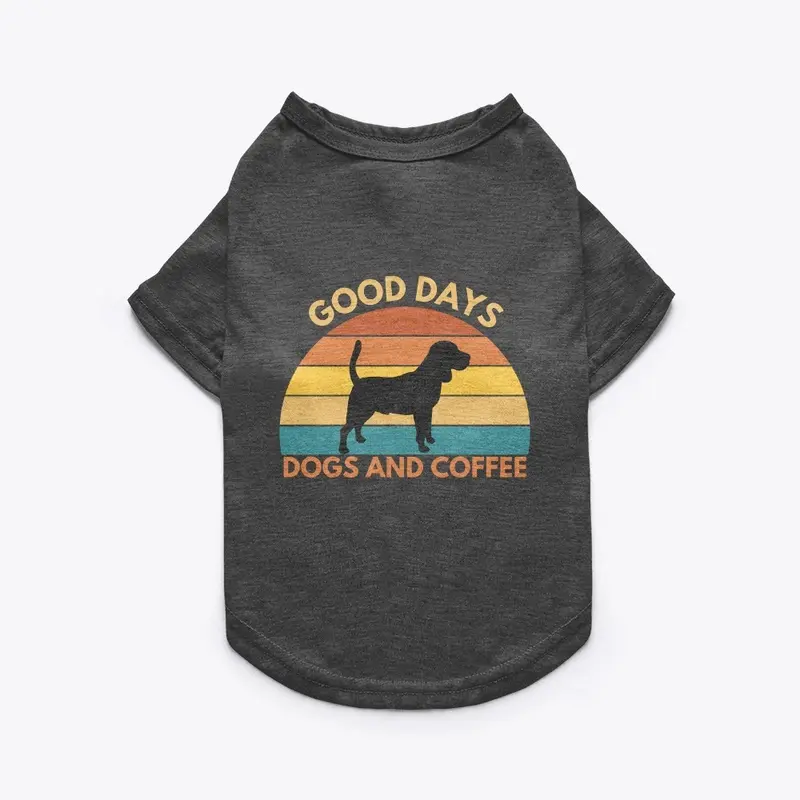 Good Days. Dogs and Coffee-Beagle