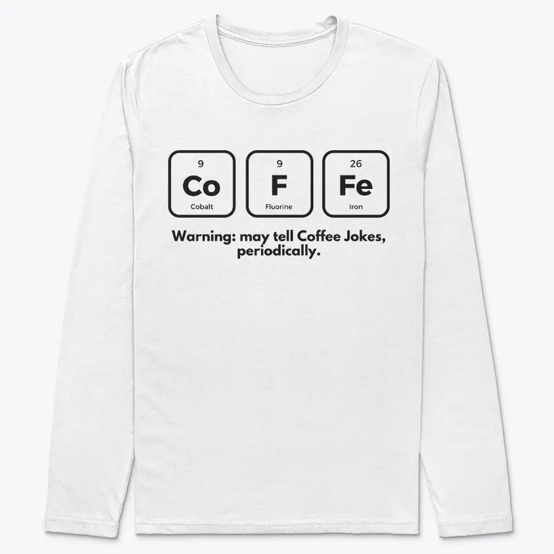 Periodic Table of Coffee Humor-B-W